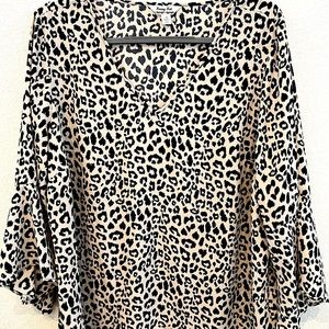 Leopard print work blouse